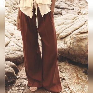 ZARA Pleated Wide Leg Pants